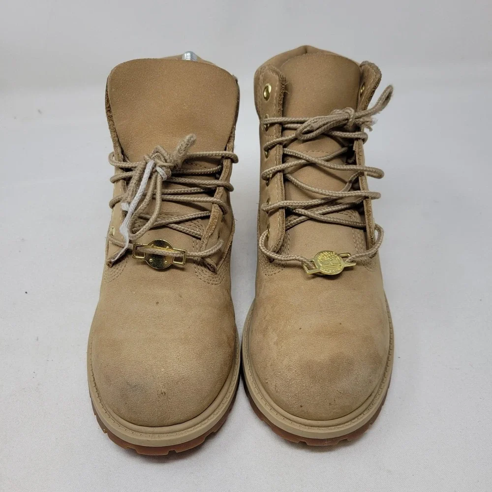 Timberland Boots Youth Kids Size 2 Shoes Brown Nubuck Ankle Hiking‎ Winter